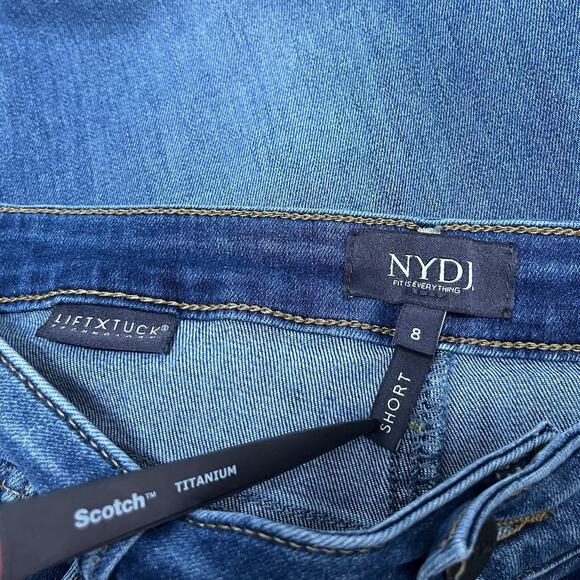 NYDJ Womens LiftTuck Technology Wide Leg Jeans Size 8P Medium Wash Stretch - Picture 5 of 6
